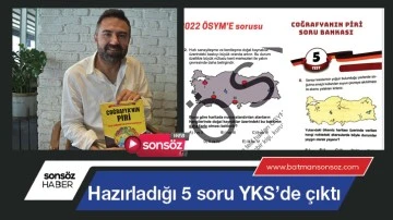 Hazırladığı 5 soru YKS&rsquo;de &ccedil;ıktı