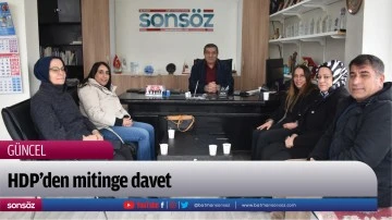 HDP&rsquo;den mitinge davet