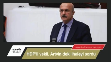 HDP&rsquo;li vekil, Artvin&rsquo;deki ihaleyi sordu