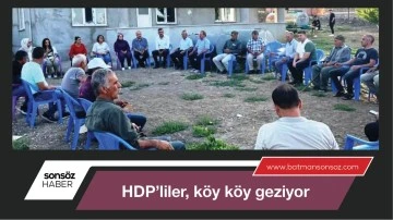 HDP&rsquo;liler, k&ouml;y k&ouml;y geziyor.