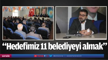 &ldquo;Hedefimiz 11 belediyeyi almak&rdquo;