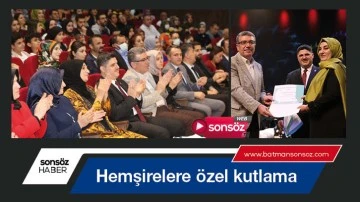 Hemşirelere &ouml;zel kutlama