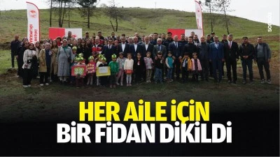 Her aile i&ccedil;in bir fidan dikildi