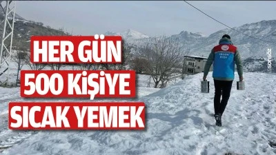 Her g&uuml;n 500 kişiye sıcak yemek