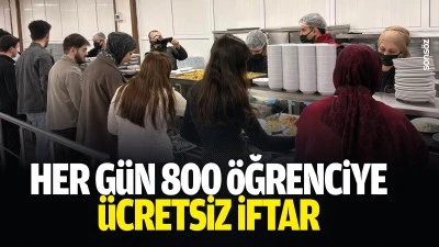 Her g&uuml;n 800 &ouml;ğrenciye &uuml;cretsiz iftar