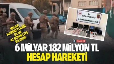 Hesap hareketliliği olan 42 ş&uuml;pheliye baskın!