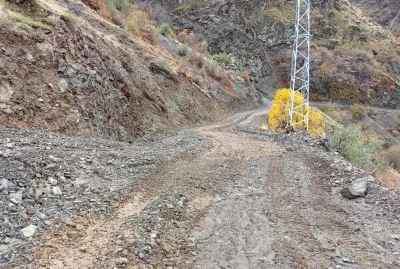 Heyelandan kapanan k&ouml;y yolu ulaşıma a&ccedil;ıldı