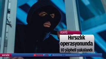 Hırsızlık operasyonunda 10 ş&uuml;pheli yakalandı