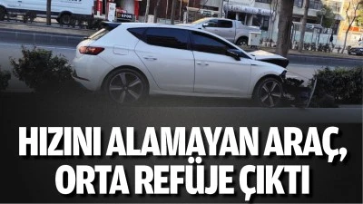 Hızını alamayan ara&ccedil;, orta ref&uuml;je &ccedil;ıktı
