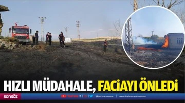 Hızlı m&uuml;dahale, faciayı &ouml;nledi