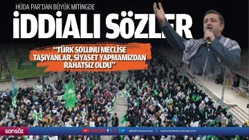 H&uuml;da Par&rsquo;dan b&uuml;y&uuml;k mitingde iddialı s&ouml;zler