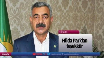 H&uuml;da Par&rsquo;dan teşekk&uuml;r