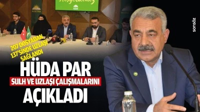 H&uuml;da Par, sulh ve uzlaşı &ccedil;alışmalarını a&ccedil;ıkladı: 207 dosyadan 137&rsquo;sinde uzlaşı sağlandı