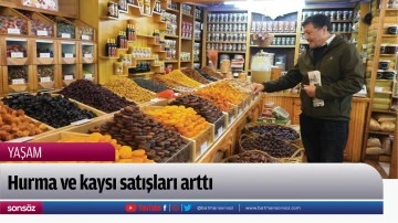 Hurma ve kaysı satışları arttı