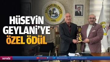 H&uuml;seyin Geylani&rsquo;ye &ouml;zel &ouml;d&uuml;l