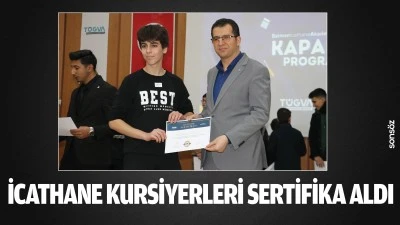 İcathane kursiyerleri sertifika aldı