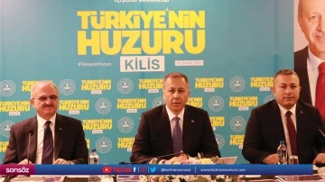 İ&ccedil;işleri Bakanı Yerlikaya, Kilis'teki g&uuml;venlik toplantısının ardından konuştu