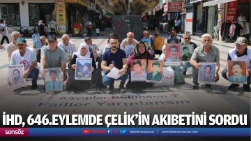 İHD, 646.eylemde &Ccedil;elik&rsquo;in akıbetini sordu