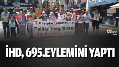 İHD, 695.eylemini yaptı