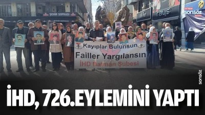 İHD, 726.eylemini yaptı