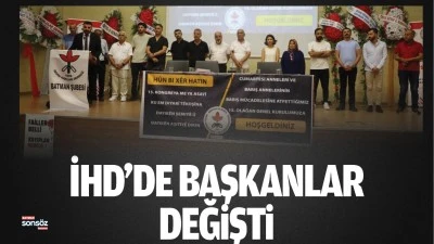 İHD&rsquo;de başkanlar değişti