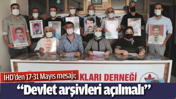 İHD&rsquo;DEN 17-31 MAYIS MESAJI