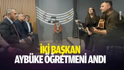 İki başkan, Ayb&uuml;ke &Ouml;ğretmeni andı