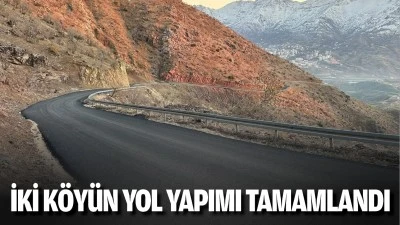 İki k&ouml;y&uuml;n yol yapımı tamamlandı