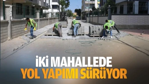 İki mahallede yol yapımı s&uuml;r&uuml;yor