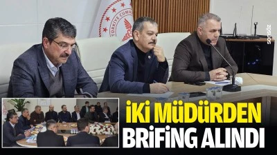 İki m&uuml;d&uuml;rden brifing alındı