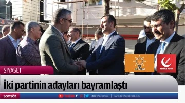 İki partinin adayları bayramlaştı