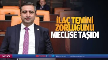 İla&ccedil; temini zorluğunu meclise taşıdı