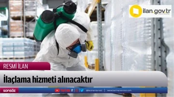 İla&ccedil;lama hizmeti alınacaktır