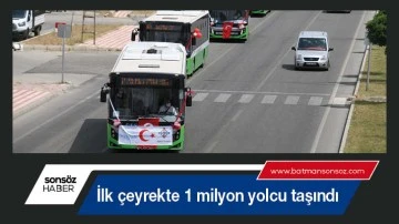 İlk &ccedil;eyrekte 1 milyon yolcu taşındı