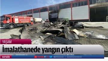 İmalathanede yangın &ccedil;ıktı