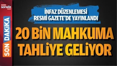 İnfaz d&uuml;zenlemesi Resmi Gazete'de yayınlandı