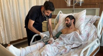 İnşaattan d&uuml;şen kişi sağlığına kavuştu