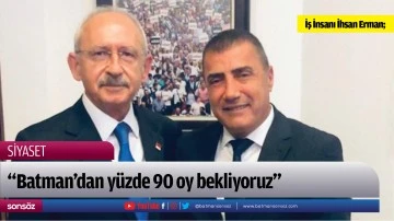  &ldquo;Batman&rsquo;dan y&uuml;zde 90 oy bekliyoruz&rdquo;