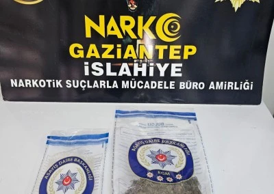 İslahiye'de 505 gram esrar ele ge&ccedil;irildi
