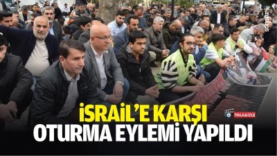 İsrail&rsquo;e karşı oturma eylemi yapıldı