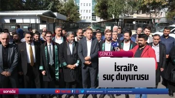 İsrail'e su&ccedil; duyurusu