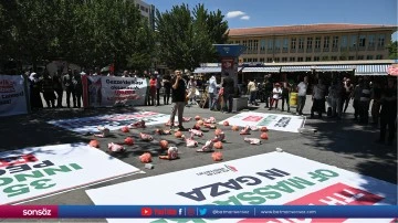 İsrail'in Filistin'e y&ouml;nelik saldırıları Gaziantep'te protesto edildi