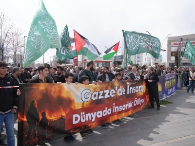 İsrail'in Filistinli esirler hakkında idamı &ouml;ng&ouml;ren yasa tasarısı Diyarbakır'da protesto edildi