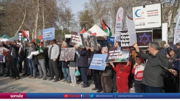 İsrail'in Gazze'deki hastanelere y&ouml;nelik saldırıları Adıyaman'da protesto edildi