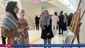 İsrail'in Gazze'ye saldırıları g&ouml;rsel sanatlar sergisiyle protesto edildi