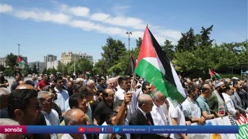 İsrail'in Gazze'ye saldırıları protesto edildi