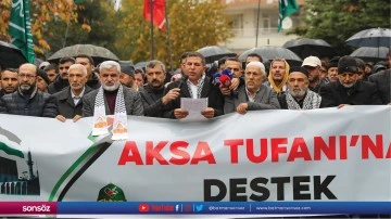 İsrail'in Gazze'ye y&ouml;nelik saldırıları protesto edildi