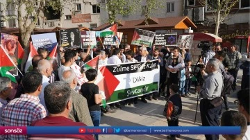 İsrail'in Gazze'ye y&ouml;nelik saldırıları protesto edildi