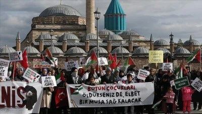 İsrail&rsquo;in saldırıları protesto edildi