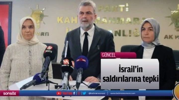 İsrail'in saldırılarına tepki